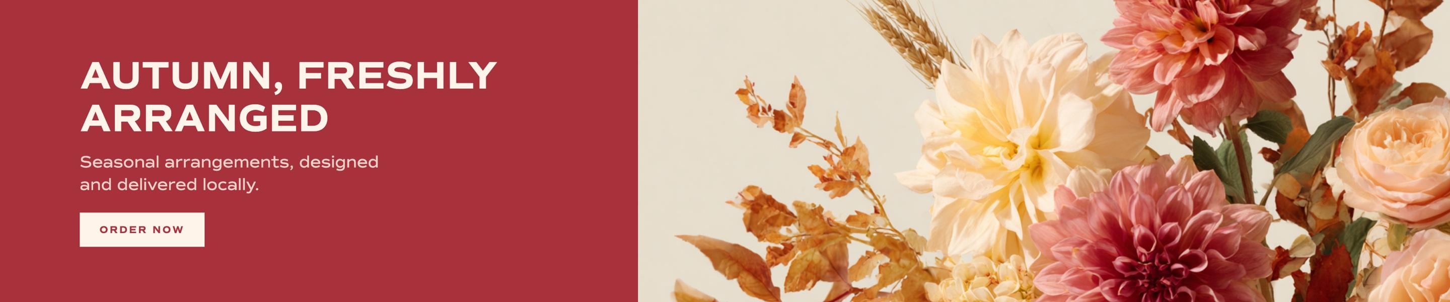 Autumn, Freshly Arranged. Seasonal arrangements, designed and delivered locally. Click here to order Fall Flowers.